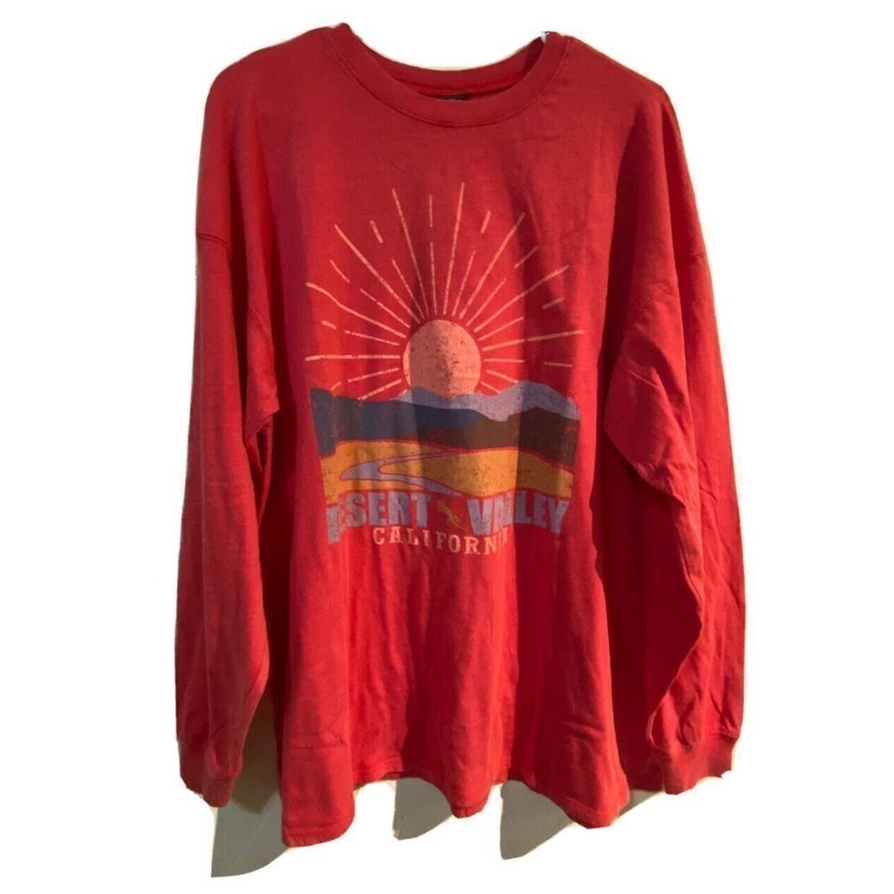 Wild Fable Shirt Womens Medium Red Desert Valley Long Sleeve Top
